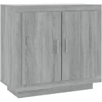 vidaXL Dressoir 80x40x75 cm bewerkt hout grijs sonoma eikenkleurig