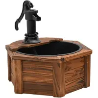 vidaXL Waterfontein met pomp 57x57x53 cm massief vurenhout