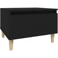 vidaXL Bijzettafel 50x46x35 cm bewerkt hout zwart