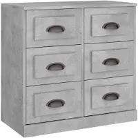 vidaXL Dressoir 70x35,5x67,5 cm bewerkt hout betongrijs