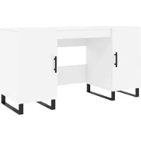 vidaXL Bureau 140x50x75 cm bewerkt hout wit