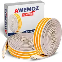 Awemoz Tochtband 12 Meter Lang - Tochtstrips voor Deuren - Zelfklevend - Tochtstopper - Tochtrol – Tochtstrip