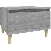 vidaXL Bijzettafel 50x46x35 cm bewerkt hout grijs sonoma eikenkleurig
