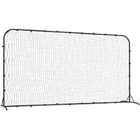 vidaXL Voetbal rebounder 366x90x183 cm HDPE zwart