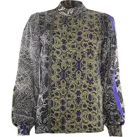 Poools Blouse 333229 olive/black