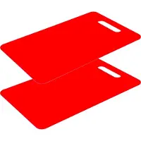 Excellent houseware snijplank - 2x - rood - kunststof - 38 x 28 cm