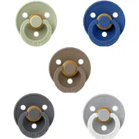 BIBS fopspenen 6-18 maand set 5 stuks Pistachio,Cornflower,Dark Oak,Iron en Night Glow Cloud maat 2