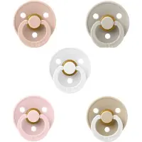 BIBS fopspenen 6-18 maand set 5 stuks Ivory,Sand,Blush,Blossom en Night Glow Vanilla maat 2
