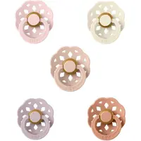 BIBS Boheme Fopspeen set 5 stuks Blossom ,Ivory, Blush, Lilac en Peach 0-6 maanden maat 1