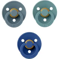 BIBS fopspeen set 3 stuks Petrol, Island Sea en Cornflower maat 1, 0-6 maanden
