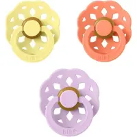 BIBS Boheme Fopspeen set 3 stuks Pale Butter, Peach en Dusky Lilac 0-6 maanden maat 1