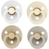 BIBS fopspeen 0-6 maand Set 4 stuks White, Ivory, Vanilla en Sand Maat 1
