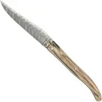 Laguiole En Aubrac Le Perlé 12 cm L0512WA6J3DB Balbach Damast Full Handle beukenhout