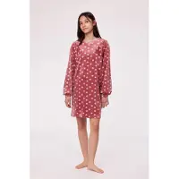 Woody Studio slaapkleed velours meisjes/dames - roze - bolletjes - 232-12-YDE-V/956 - maat 152