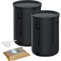BioProffa Bokashi Orgánico 2 Ocean Set van 2 Compostbakzwart 23.3x32.3cm - 9.6l + 2kg Brain