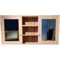 Benoa Fontana Teak Bathroom Mirror Cabinet 165 cm (Naturel, 165x80cm)