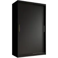 Meubella | Kledingkast mat zwart 120x62x200 schuifdeur