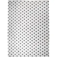 Clayre & Eef Plaid 130x170 cm Wit Zwart Polyester Deken Wit Deken