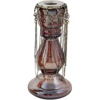 Ptmd collection PTMD Kandelaar Aya - 9x9x18 cm - Glas - Paars