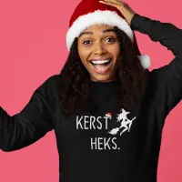 B&C Dames sweater Kerst heks-kleur zwart maat 3XL Foute kersttrui
