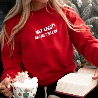 B&C Foute kersttrui- met kerst mij niet bellen- rode sweater- maat M