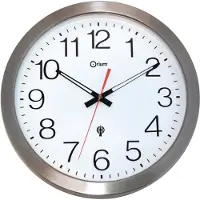 Orium wandklok, diameter 35 cm, waterbestendig, uit roestvrij staal