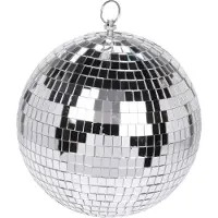 Bellatio 1x Grote zilveren disco kerstballen discoballen/discobollen glas/foam