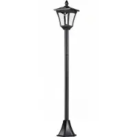 Outsunny Solar tuinlantaarn 40lumen zwart 160cm