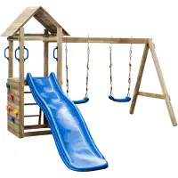 Swingking Speeltoestel Maria - Schommel en Glijbaan Rood - 295 x 160 x 210 cm