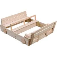 Swingking Houten zandbak auto blank 120x100x20cm