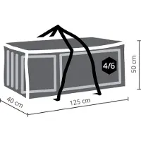 Perel Tuinkussenhoes | | 125 x 40 x 50 cm (PP, Grijs)