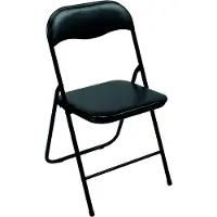 Perel Klapstoel, inklapbaar, weerbestendig, maximaal 150 kg, evenementen, bijeenkomsten, kleinere ruimtes, zwart