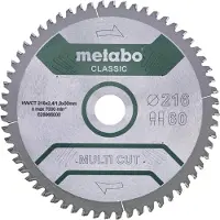 Metabo Multi Cut Zaagblad Universeel 254x30x1,8mm 60T