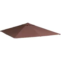 Outsunny Sunny Paviljoendak 3x3m, koffiekleur