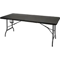 Perel Klaptafel - Inklapbaar - Weerbestendig - Houtlook Zwart