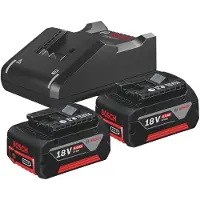 Bosch 18V 4,0 Ah GBA Accu (2x) en snellader