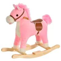 HOMCOM HOMdotCOM Schommelpaard, roze
