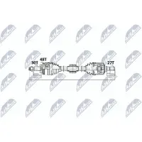 NTY NPW-KA-327 Aandrijfas