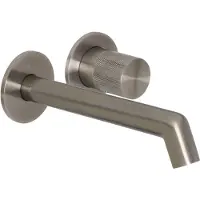 Ben Engraved Cross afdekset voor inbouw wastafelkraan gunmetal pvd