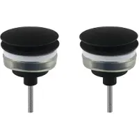 Ben Fixed set van 2 niet-afsluitbare wastafelpluggen t.b.v. MSNX2 mat zwart