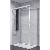 Ben IMotion zijwand rechts t.b.v. schuifdeur 90x206cm Chroom/Helder glas