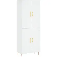 vidaXL Hoge kast, wit, 69,5 x 34 x 180 cm, houtvezel