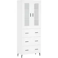 vidaXL Hoge kast 69,5x34x180 cm bewerkt hout wit