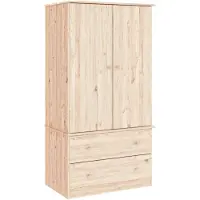 vidaXL Garderobekast ALTA, 90x55x170 cm, massief grenenhout