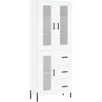 vidaXL Hoge kast 69,5x34x180 cm bewerkt hout wit