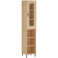 vidaXL Hoge kast 34,5x34x180 cm bewerkt hout sonoma eikenkleurig