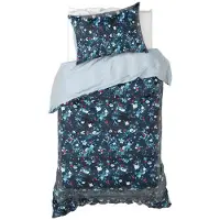 De Witte Lietaer Dekbedovertrek Arabella Powder Blue Satijn-140 x 200 / 220 cm | 1-Persoons
