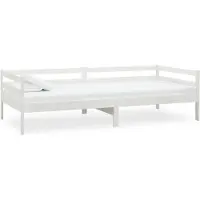 vidaXL Slaapbank massief grenenhout wit 90x200 cm