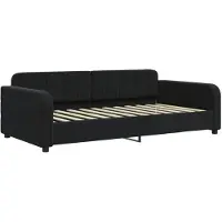 vidaXL Slaapbank 100x200 cm fluweel zwart