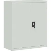 vidaXL - Archiefkast - 90x40x105 - cm - staal - lichtgrijs